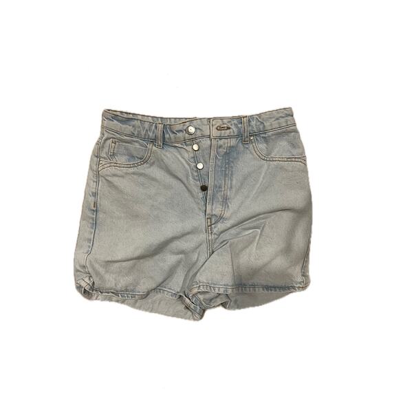 Zara Stonewash Blue Jean Shorts Womans Sz 8 - Picture 1 of 3
